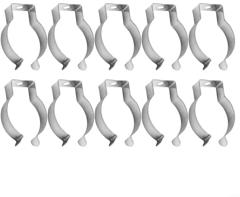 Edelstahl-Federklemmen, robuste Werkzeugaufbewahrung, Aufhänger, Feder-Frottee-Clips, geeignet für Küche, Garten, Garage und Terrasse, 6 mm, 10 Stück