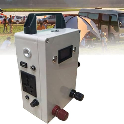 Pequeño generador de manivela, generador de manivela recargable portátil de alta potencia, batería de litio de gran capacidad de 5000 mAh incorporada, generador de emergencia manual de 12 V y 5,2 V