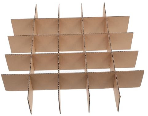 Warmhm 8 Stück Karton Trennwände 412x412x80mm Aus Wellpappe Sichere Umzugskisten Einsätze Mit Gitter Design Stoßfeste Verpackung Für Geschirr Und Weingläser Küchenverpackungsschutz