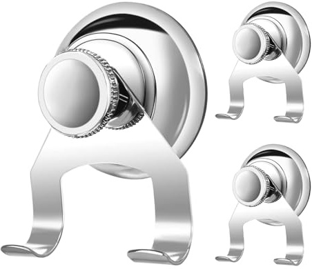 JINXIAN 3 Piezas Gancho Ventosa Fuerte Reutilizables Ventosas con Gancho Sin Taladrar Impermeable Ganchos para Colgar para Cocina Baño Pared Puerta Ropa Toallas