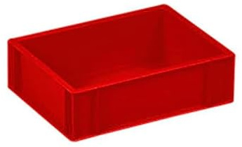 TOTEBOX 10 Litre Small Solid Euro Stacking Containers (Pack of 10) (Red)