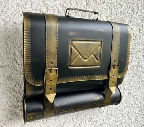 Briefkasten mit zeitungsrolle Wandbriefkasten als Tasche NEU NEU Postkasten mit Zeitungsfach aus rostfreiem Stahl - verzinkt. Befestigungsmaterial GRATIS !