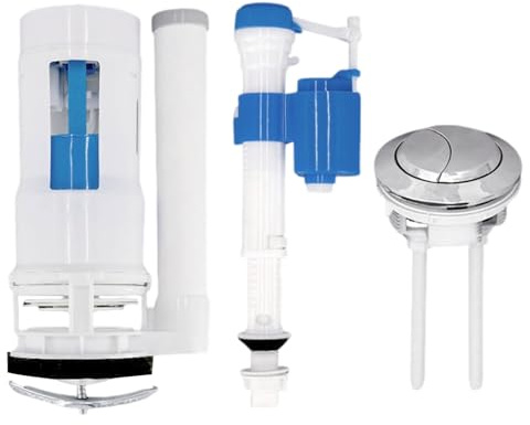 Pièces de remplissage de WC, kit de réparation, réservoir d'eau, valve de chasse d'eau, kit de bouton de chasse d'eau (haute pression 20 cm)