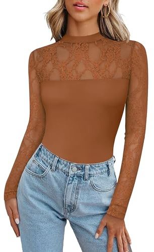 Zeagoo Halloween Tops Women's Lace Blouse Sheer Mesh Sexy Shirt | Halloween Lace Top, Long Sleeve Sheer Shirt, Blouse, Sexy Going Out Outifits, Fall Fashion Clothes