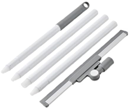 Scopa per interni in silicone, estendibile per pavimenti, 130 x 36 cm, per rimuovere i di animali domestici e setole in silicone, detergente per battenti multifunzione con manico lungo