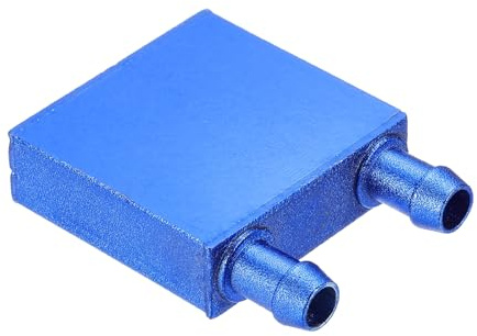 PATIKIL Aluminium vattenkylblock 40 x 40 x 12 mm vätskekylplatta kylplatta kylflänssystem vattenkyld växlare för CPU-grafik