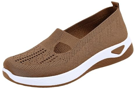 Generisch Chaussures pieds nus pour femme - Semelle souple - Avec amortissement - Sans lacets - Chaussures de sport confortables et légères - Respirantes - Chaussures de jogging - Chaussures de