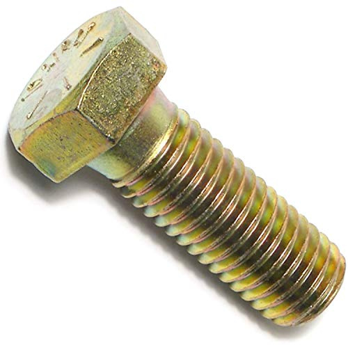 Hard-to-Find Fastener Grade 8 Hex Cap Coarse Large Bolts, Bulk Pack, Steel Hex Bolts for Construction, Home Improvement, 5/8-11 x 1-3/4, Pack of 10