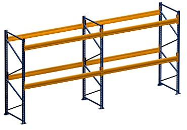 Nedcon Palettenregal 5,60 m x 2.50 m (LxH) | 2 Felder Fachlast 2050 kg für bis zu 18 Europaletten | Schwerlastregal Lagerregal Regal