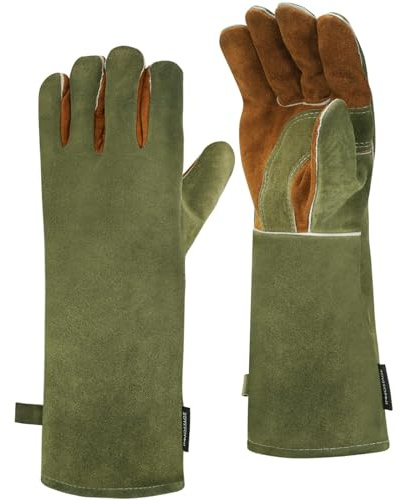 INNO STAGE Mig/Stick Welding Gloves,Pure Leather Working Protect 16 Long Sleeves