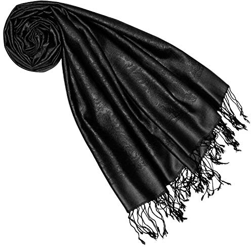 Lorenzo Cana - Damen Pashmina aus 70% Seide und 30% Viskose mit Paisleymuster, Schaltuch 70 x 190 cm, Schal Stola Damenschal Damen