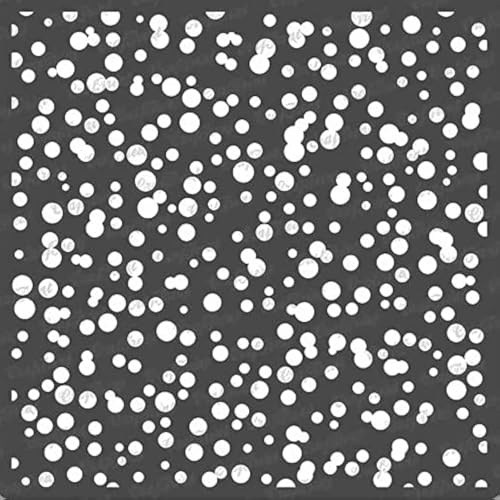CrafTreat wiederverwendbare Punktschablonen zum Malen auf Holz, Wänden und Fliesen – Grimy Dots – 15,2 x 15,2 cm – DIY-Kunst- und Bastelschablonen – Halbton-Punkt-Wandschablone