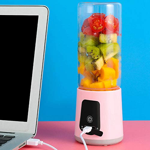 Mini frullatore per spremiagrumi in vetro portatile portatile per frutta e verdura USB-Rosa
