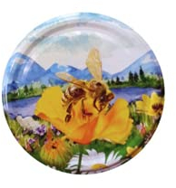 10 X JAM JAR CAP LIDS TWISTOFF MULTICOLOURED N7 6 CLIPS 82mm.