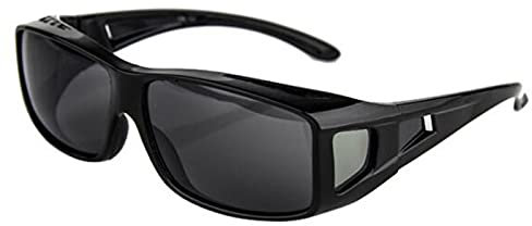 QIULAO Anti-Pollen-Sonnenbrille, polarisierte Myopie-Brille, Sturzprävention, UVA/UVB-Prävention, Schutzbrille für Erwachsene und Frauen, großformatige Myopie-Brille