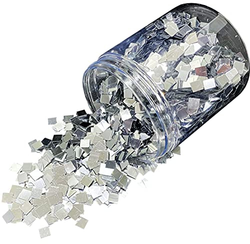 Dipoxy Glitter Silber 500g 6x6mm Pailletten Epoxidharz Farbpigmente Epoxy Glitzer