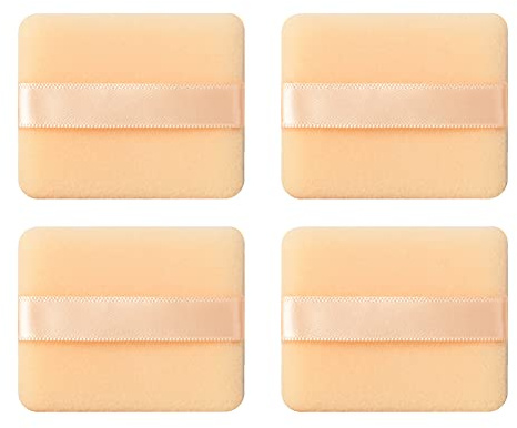 GSHLLO 10 Pcs Square Makeup Powder Puffs Face Loose Powder Puff Cosmetic Liquid Foundation Applicator Air Cushion Makeup Puff Face Foundation Blender with Strap