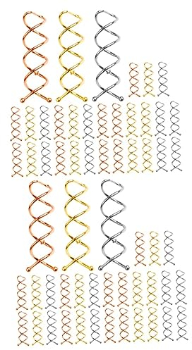 FRCOLOR 60pcs Gold Hair Clips for Girls Women Spiral Bun Pins Bun Clip for Wedding Hair Accessories