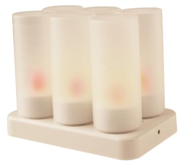 Amosfun Bougie Led Rechargeable Led Jaune Sans Flamme Avec Chargeur Pour Et Dîners