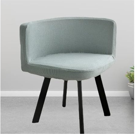 Mswborml Triangular Cubierta de Silla para Comedor Estilo Nordico, Giratoria Funda para Silla de Comedor con Respaldo Triangular 4/2/1 Piezas, Elásticas Funda Silla Alta de Bar Lavable,H,4PCS