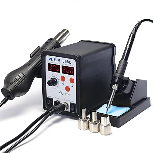 Fer à souder numérique - Station de soudage à air chaud - Pointes de soudure - Station de soudage - Station de dessoudage - Pistolet à air chaud - 700 W