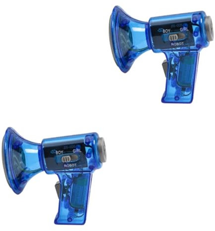 ibasenice 2stücke Junge Mädchen Handheld Mehrfrequenz Voice Changer Spielzeug Tragbares Lautsprecher Mikrofon Für Jungen Und Mädchen Spaß Für Geburtstagsfeiern Und Kreative Spiele Blau