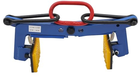 Stone Lifting Clamps Maximum Load 300kg Kerb Tongs Heavy Duty Plate Crane Clamps Pliers Lifter for Stone Rock Granite Slab, Adjustable Opening 10-30cm