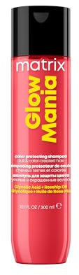 Matrix, Hårschampo för färgat och blekt hår, ljus och skyddad färg, färgskydd, formulerad med glykolsyra och nyponfröolja, Glow Mania, 300 ml
