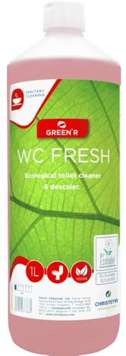 Green'r WC Fresh Ecological Toilet Cleaner and Descaler, Vegan, EU Ecolabel Certified, Christeyns Clover (12 x 1 Ltr)