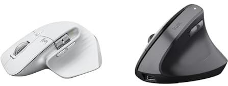 Logitech MX Master 3S & Trust Yuno Ratón Vertical Inalámbrico