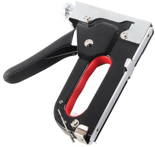Cordless Staple Gun, Manual Stapling Tool with 600 Staple Capacity for Upholstery, Decoration, Carpentry, Furniture, and DIY Projects (Lightweight, Multi-Purpose Stapler)