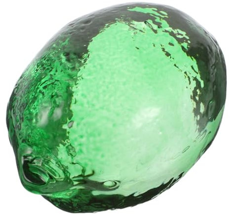 Gatuida Glass Lemon Statue 1pcs Crystal Lemon Figurine for Home and Kitchen Decor Decorative Table Centerpiece Artificial Fruit Collectible