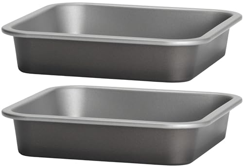 2 Stück quadratische Backform 17x17x3,5cm Heissluftfriteuse Air Fryer 230°C