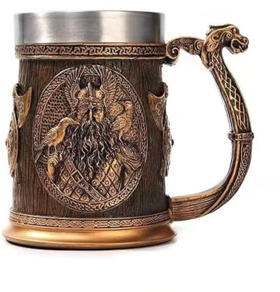 YDZYFFS Coffee Cups - Mug - Wine Glasses, Beer Cup, Tankard Cup for Men, Wooden Barrel Cool Coffee Mugs, Beer Stein for Nordic Decor Gifts(B)