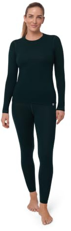 DANISH ENDURANCE Merino Funktionsunterwäsche Set Damen, 180 g/m² | Merino Thermounterwäsche Set, Warm, Weich & Atmungsaktiv, für Skifahren, Wandern & kalte Tage