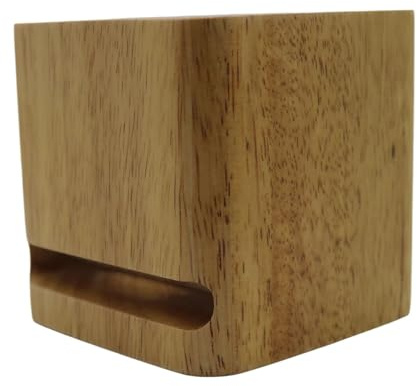 Ludom Supporto per amplificatore per telefono cellulare, base per cellulare in legno massello con rinforzo del suono naturale