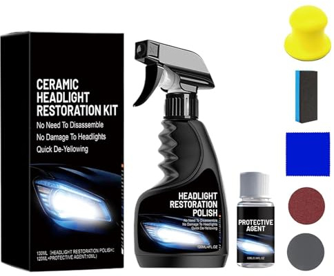 Genérico Kit de Restauración de Faros de Coche | Spray Limpiador de Faro Delantero,Kit de Pulido de Faros de Automóvil,para Hombres Mujeres Conductores Garaje Taller