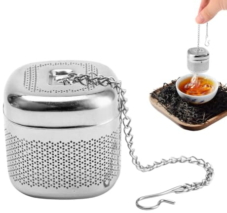 Teägg, tesil delikat minikvadrat i rostfritt stål | Kvadratisk tedelare , vattenkokare, kopp, mugg, mugg, glas, karaff, dryck, varmt vatten