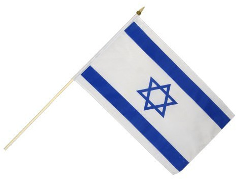 Flaggenfritze Stockflagge Israel - 30 x 45 cm