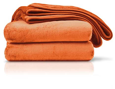 Amago - Couverture Extra Douce, Sensation Cachemire, 130 x 170 cm - Terre Cuite