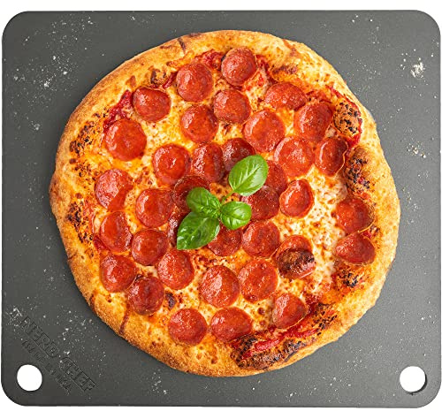 NerdChef Steel Stone - High Performance Pizza Baking | Made in USA (14.5 x 16 x 1/4) - (.25 Thick - Standard)