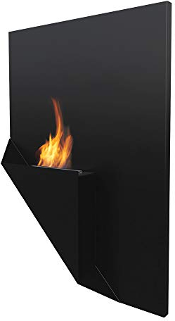 KRATKI Biokamin Papa | Dekorativ-Wandkamin | 900 x 650 mm | 0,2 L Behälter | Schwarz | Ideal für Zuhause, Wohnzimmer oder Schlafzimmer | TÜV - Rheinland geprüft