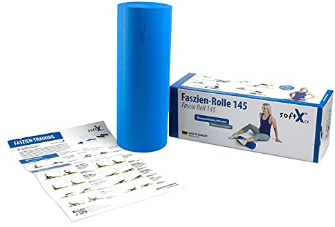 softX Faszienrolle Mini 40 cm Pilates Roller Zubehör Gymnastik blau Roll Massage