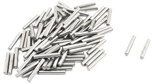 sourcing map Parallele Passstifte Spannstift Kegelstifte, Bindeelement, 2 x 13°mm, silberfarben,100 Stück