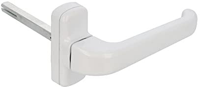 Amig - Poignée de porte d'intérieur avec Rosace | Pognée Modèle Epsilon | 132 x 70 mm | Élégant et Simple | Taille du carré 8 mm | Poignée Ergonomique | Aluminium Blanc