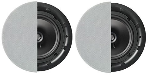 Q ACOUSTICS Q Install QI80C Professionelle Deckenlautsprecher (20,3 cm, rundes Gitter), Schwarz