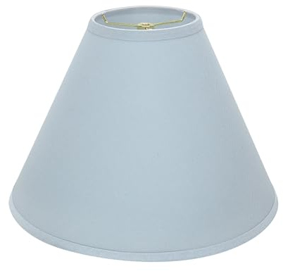 Aspen Creative 32267 Transitional Hardback Empire Shaped Spider Construction Lamp Shade in Light Blue, 16 wide (6 x 16 x 12)