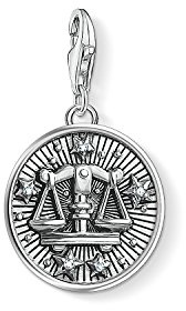 Thomas Sabo Men Women Charm Pendant Zodiac Sign Libra Charm Club 925 Sterling silver 1646-643-21