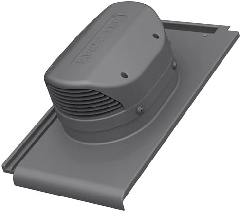Parotec Flachlüfter für Braas - Turmalin Dachziegel, Dachlüfter Entlüfter Lüftungsziegel (RAL 7024 - Graphit)