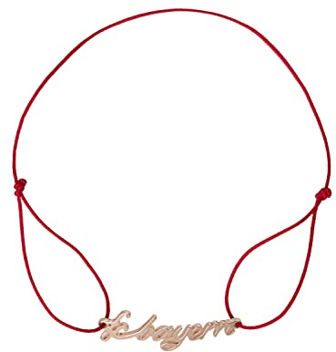 FC Bayern München Damen Armband - Kordel rot - Band mit Anhänger FCB